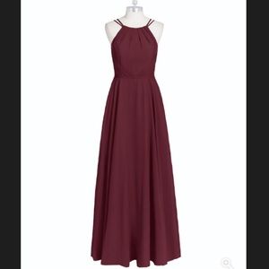 Azazie Cabernet Melinda w/ pockets (custom size)